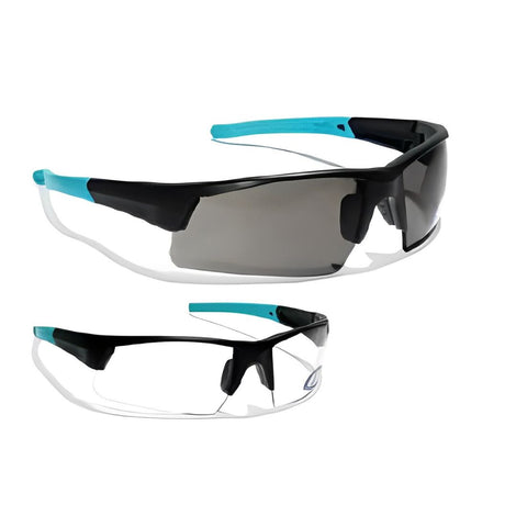 Vaultex V02 Anti-Scratch Safety Spectacle - Clear/Dark