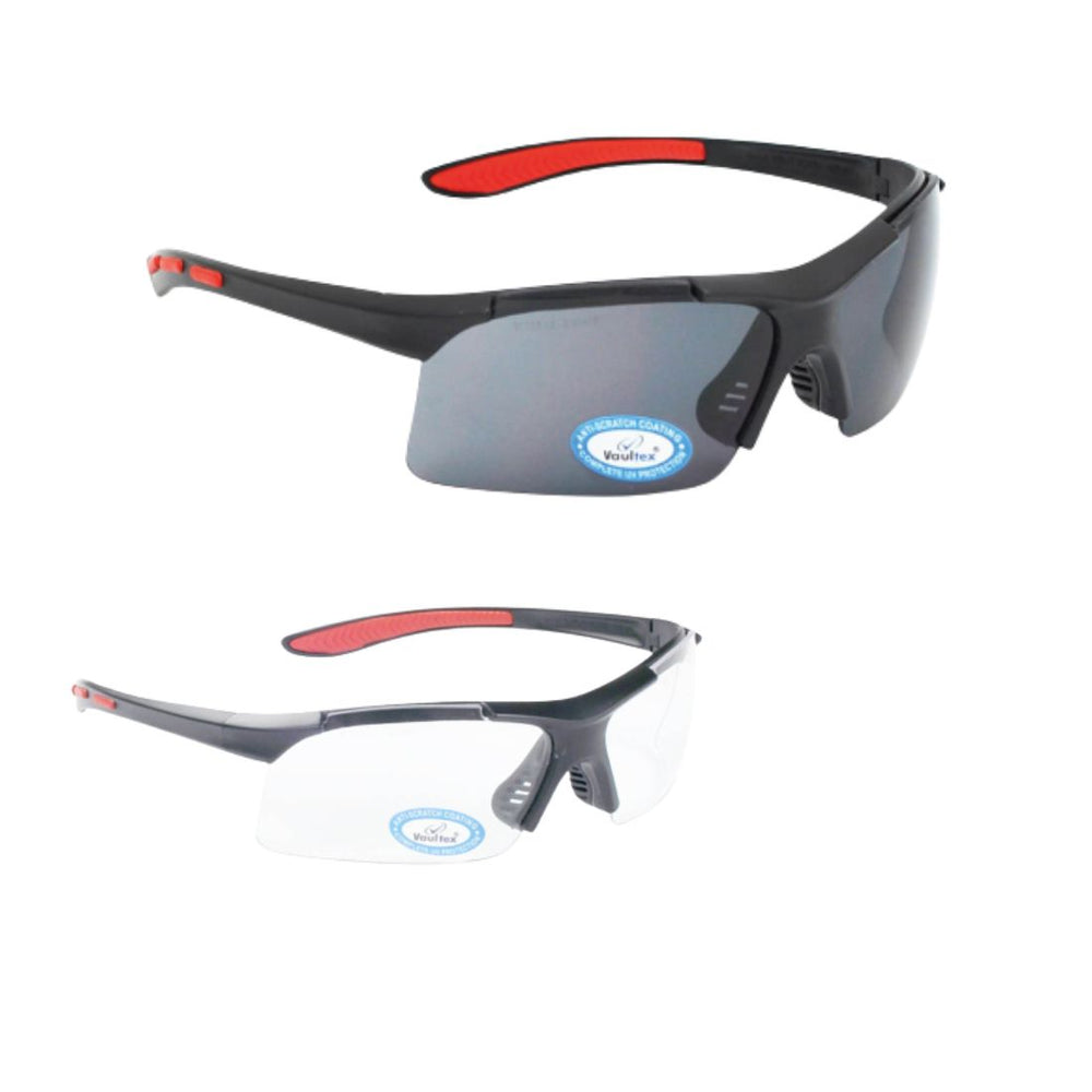 Vaultex V109 Anti-Scratch Safety Spectacles Clear Dark