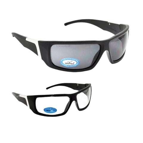 Vaultex V99 Anti-Scratch Safety Spectacles - Clear/Dark
