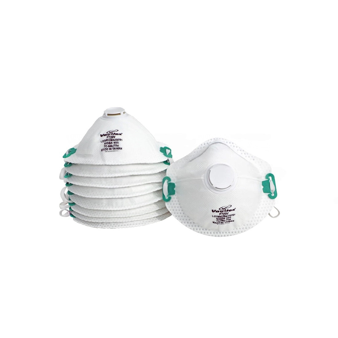 Vaultex VB1 N95 Disposable Particulate Respirator with Valve 10 pcs - White