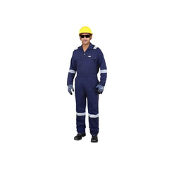 Vaultex VED 100% Cotton Coverall With Reflective - Navy Blue - Slide 1