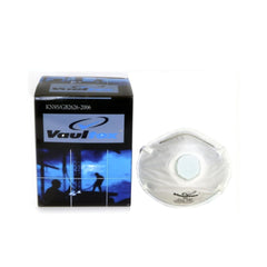 Vaultex VMK KN95 Particulate Respirator Mask with Valve, Cup Shape 10 Pcs - White - Slide 1