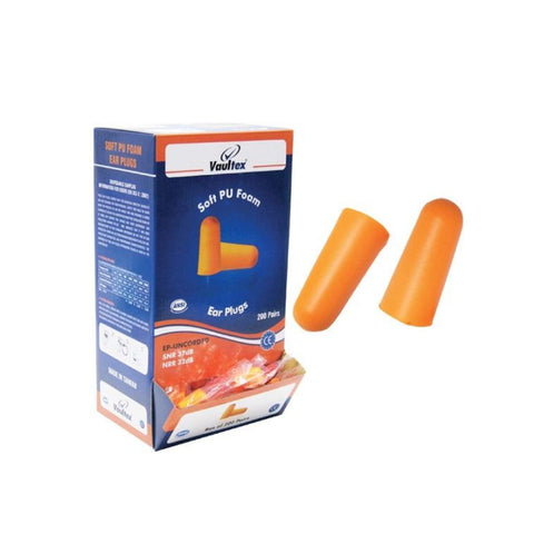 Vaultex VPU Uncorded Ear Plug, 1 box - Orange