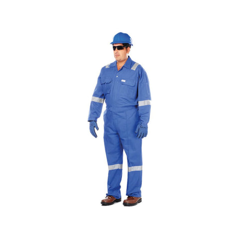Vaultex VRB 100% Cotton Coverall With Reflective - Royal Blue