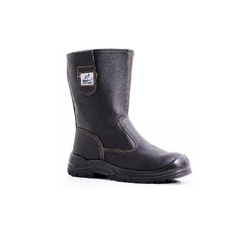 Vaultex YRA SBP High Ankle Safety Shoes, Gumboots - Black