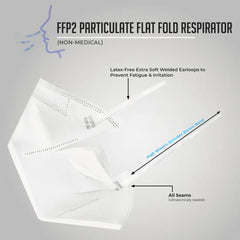 Vaultex FPC FFP2 Flat Fold Respirator Non-Medical Mask 25 pcs - White - Slide 3