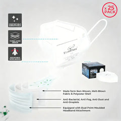 Vaultex FPC FFP2 Flat Fold Respirator Non-Medical Mask 25 pcs - White - Slide 4