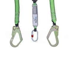 Vaultex MFK Full Body Harness with Shock Absorber Double Lanyard - Green - Slide 8