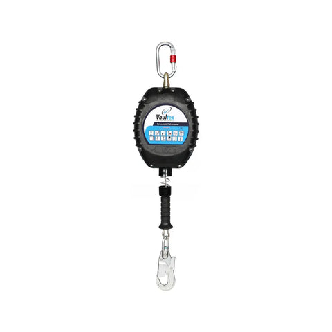 Vaultex ORV Retractable Fall Arrester 10 Mtrs - Black