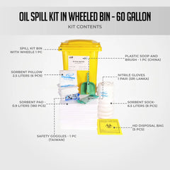 Vaultex REM Oil Spill Kit In Wheeled Bin - 60 Gallons - Slide 9