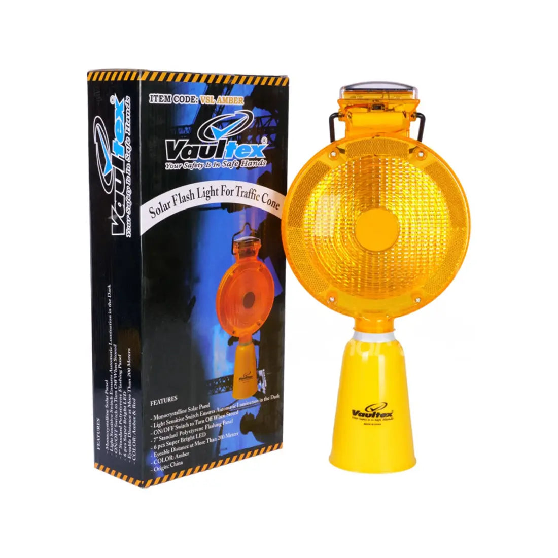 Vaultex VSL Solar Light for Traffic Cone with 6 LEDs