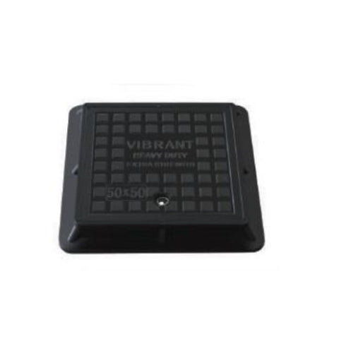 Vibrant HD Fiber Manhole Cover - 50 X 50, Black