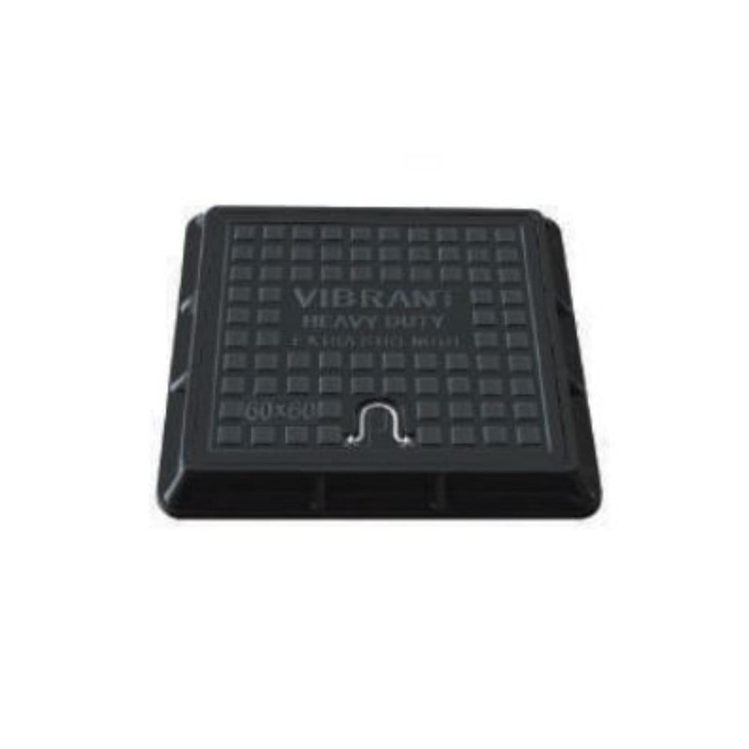 Vibrant HD Fiber Manhole Cover - 60 X 60, Black