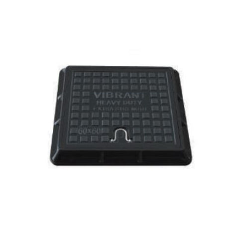 Vibrant HD Fiber Manhole Cover 60 X 60cm - Black