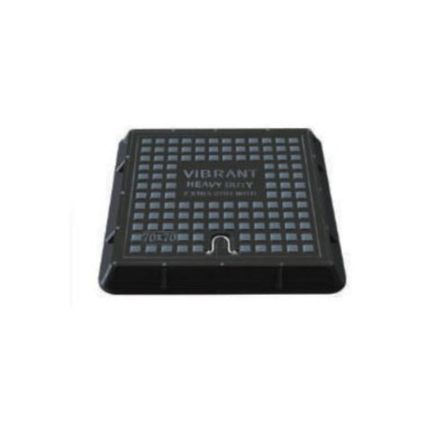 Vibrant HD Fiber Manhole Cover - 70 X 70, Black
