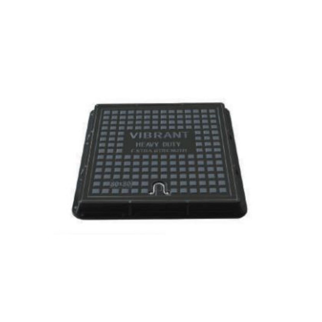 Vibrant HD Fiber Manhole Cover - 80 X 80, Black