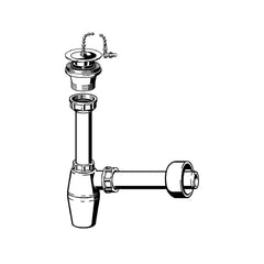 Viega PVC Bottle Trap 1-1/2 X 1-1/2 Inch 5725.916 - White - Slide 2