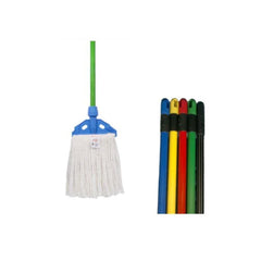 Vita Junior Cotton Wet Mop with Holder & Metal Handle 160gms - White - Slide 2