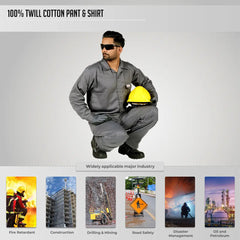 Workland ADG 100% Twill Pant & Shirt - Grey - Slide 6