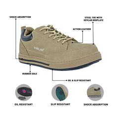 Workland CUD SBP Anti-Slip Low Ankle Safety Shoe - Beige - Slide 2