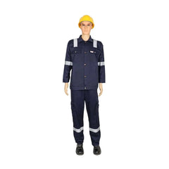 Workland NBC 100% Cotton Pant & Shirt - Navy Blue - Slide 1
