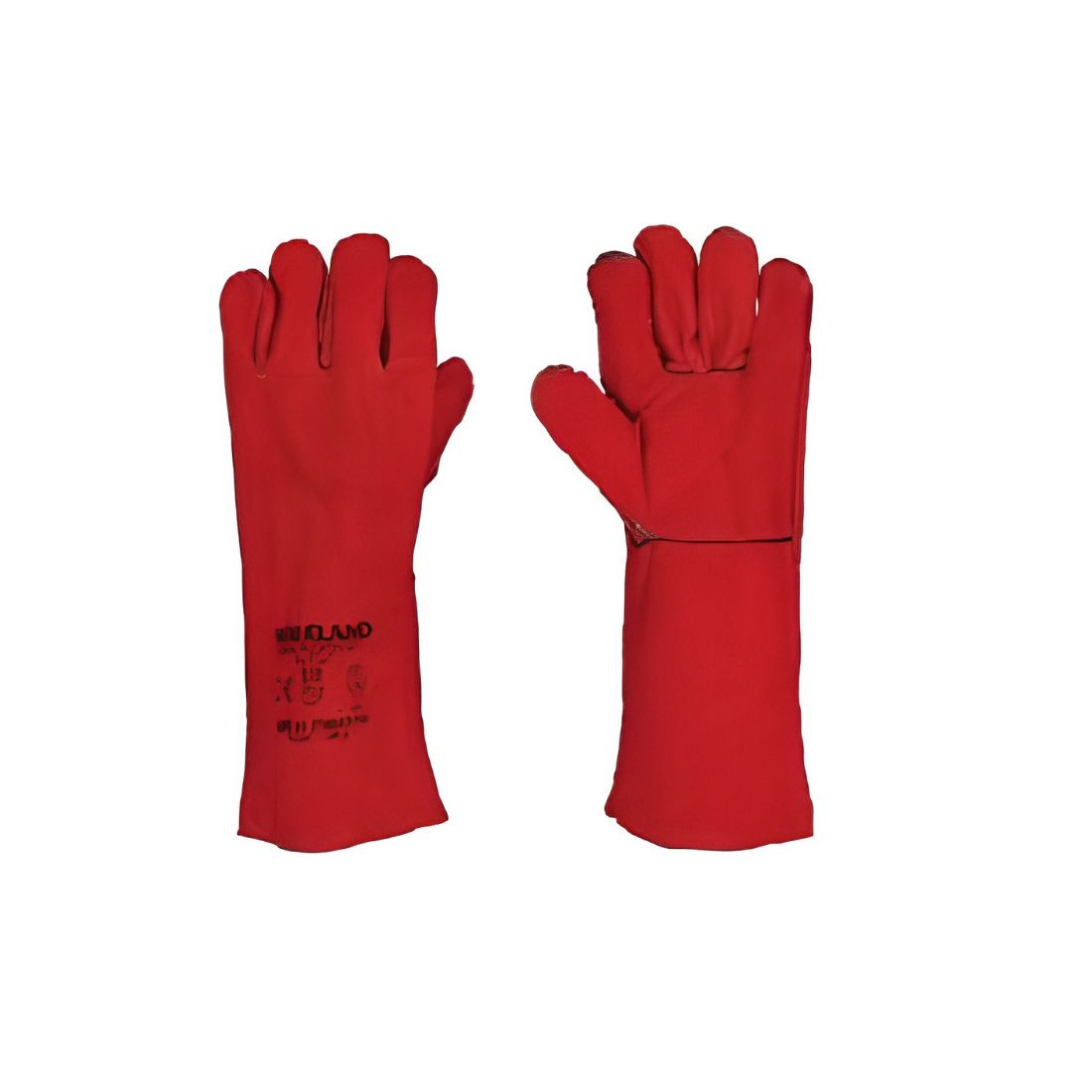 Workland PRD Welding Gloves With Piping - Red
