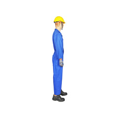 Workland W100 100% Cotton Coverall - Petrol Blue - Slide 3