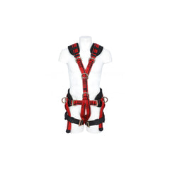Zecchin UIX Full Body Harness with Shock Absorbing Double Lanyard - Black & Red - Slide 1