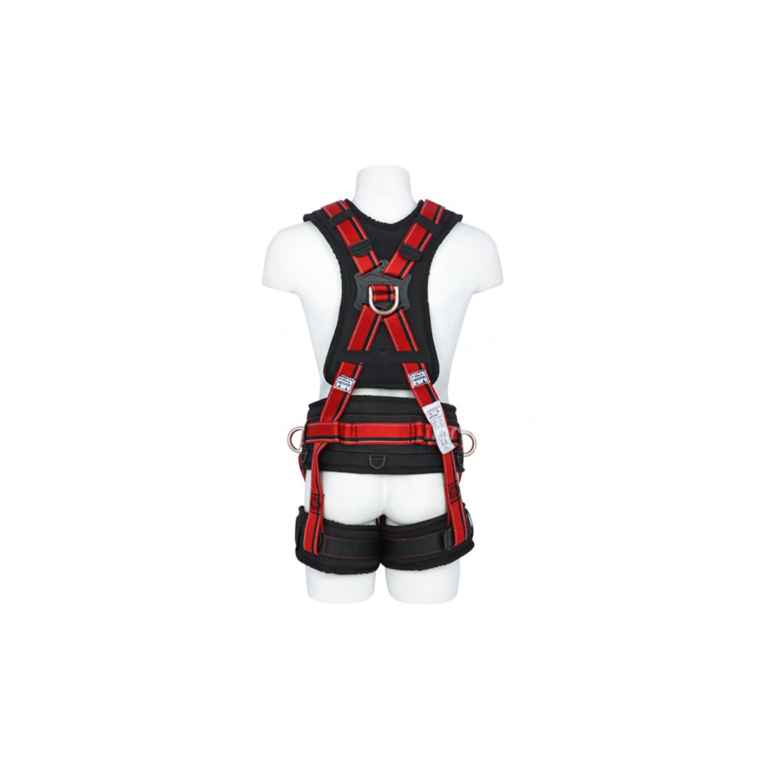 Zecchin UIX Full Body Harness with Shock Absorbing Double Lanyard - Black & Red