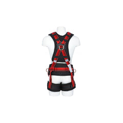 Zecchin UIX Full Body Harness with Shock Absorbing Double Lanyard - Black & Red - Slide 3