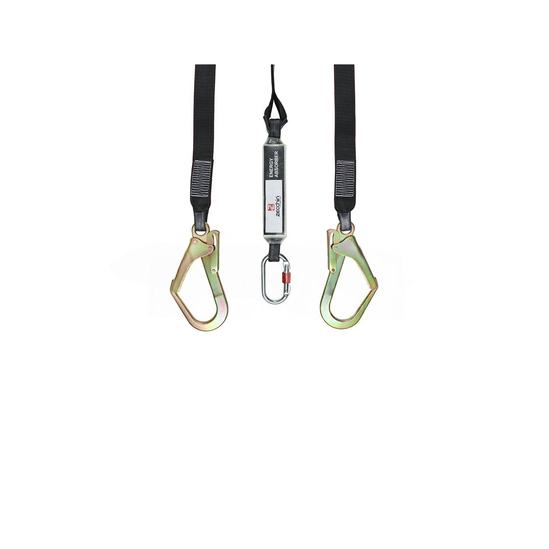 Zecchin UIX Full Body Harness with Shock Absorbing Double Lanyard - Black & Red