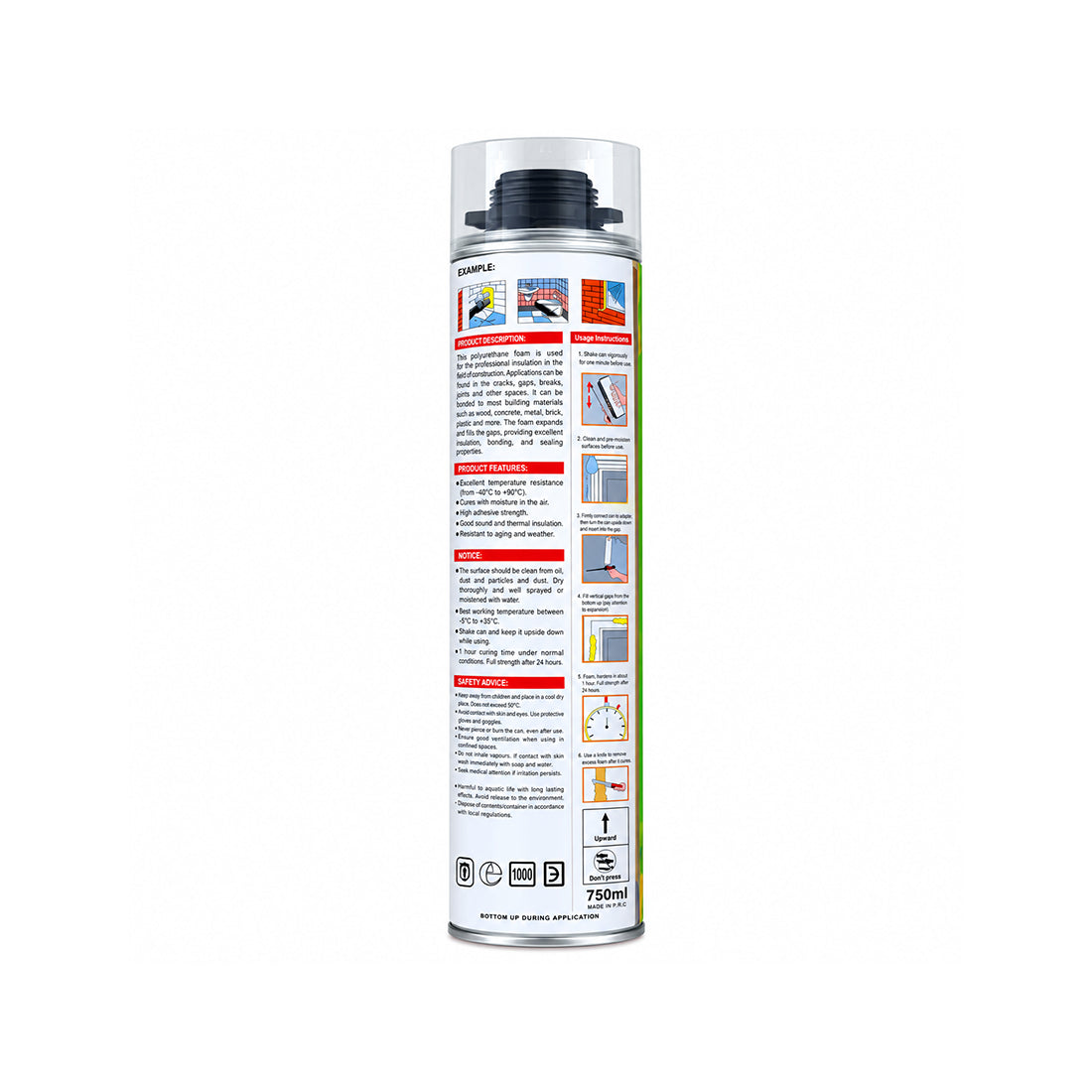 Zitex Multi Purpose PU Foam 750ml