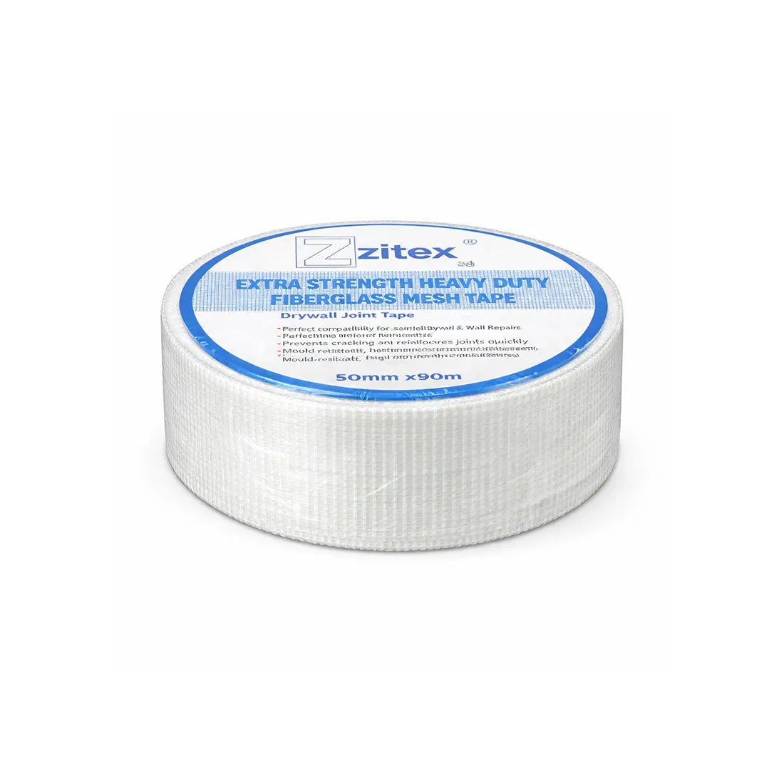 Zitex Extra Strength Heavy Duty Fiberglass Mesh Drywall Joint Tape 50mm x 90m
