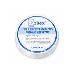 Zitex Extra Strength Heavy Duty Fiberglass Mesh Drywall Joint Tape 50mm x 90m - Slide 1