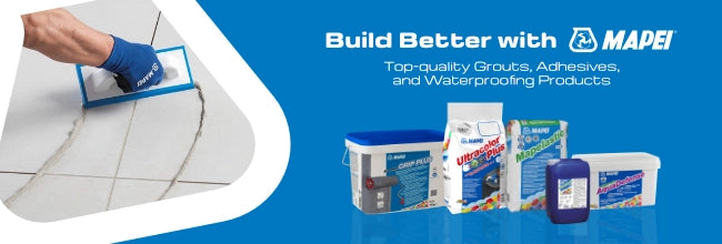 MAPEI tile grouts, adhesives, and waterproofing solutions – premium construction materials for durable and professional finishes