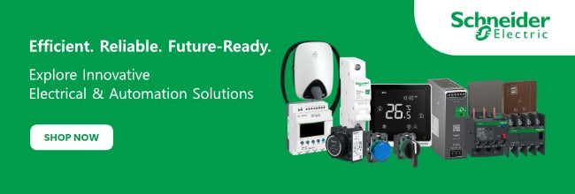 Schneider Electric automation and electrical solutions including smart controllers, energy meters, relays, and circuit protection devices – efficient and future-ready