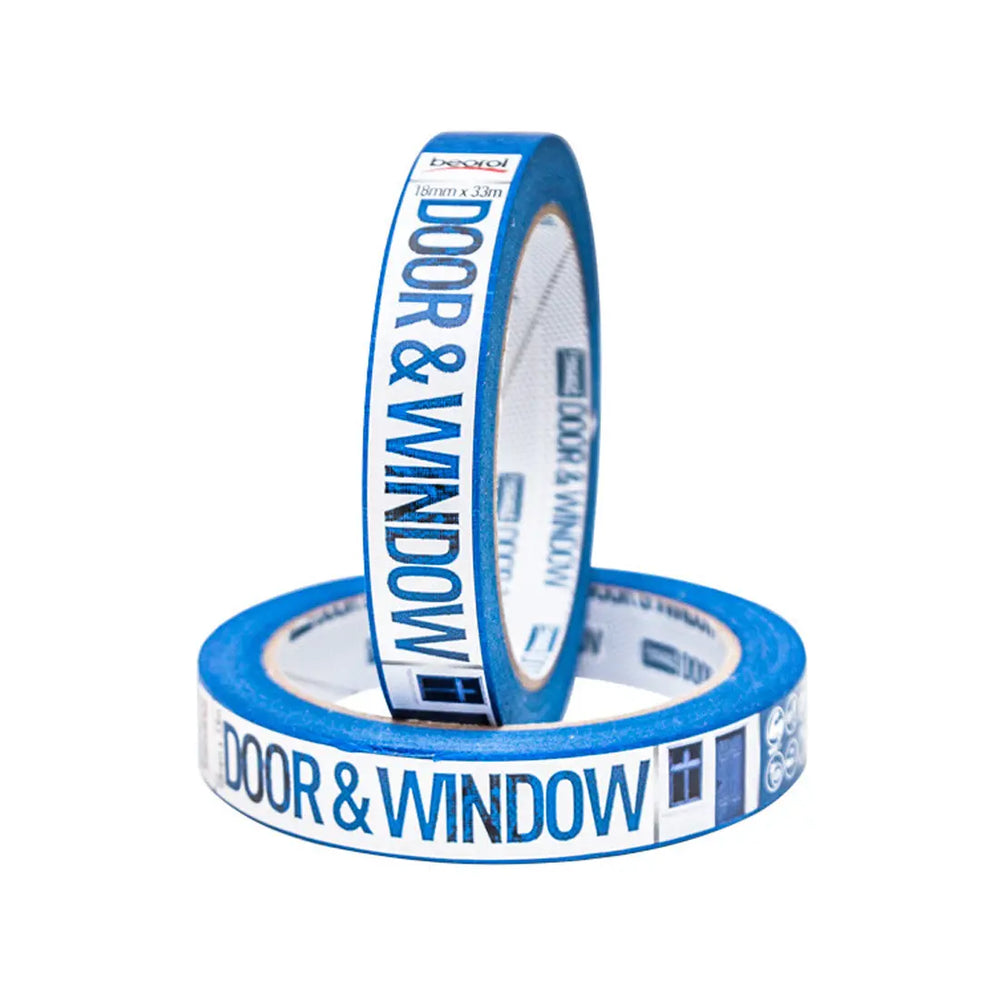 Beorol DK18 Masking Tape, Door & Window Protection 18mm x 33m Blue