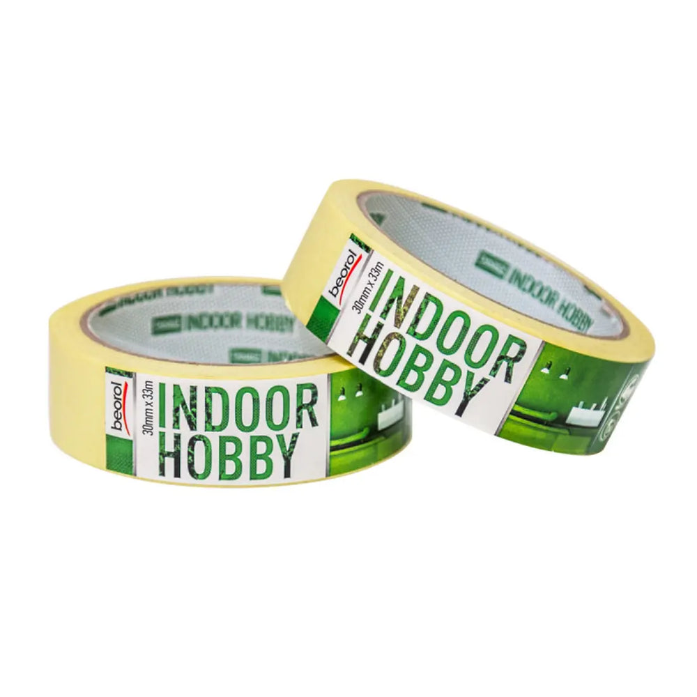 Beorol MK30 Masking Tape, Indoor Hobby 30mm x 33m Yellow