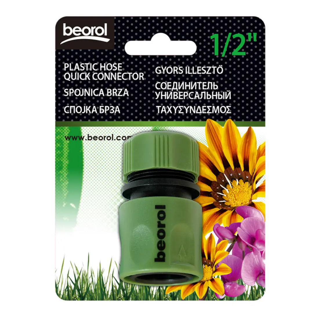 Beorol Plastic Hose Pipe Quick Connector 1/2"