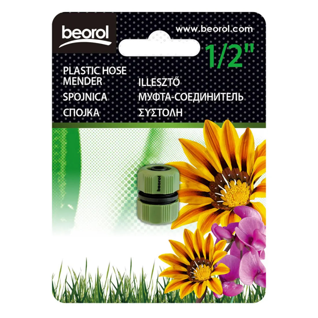 Beorol Plastic Hose Pipe Mender, Connector 1/2
