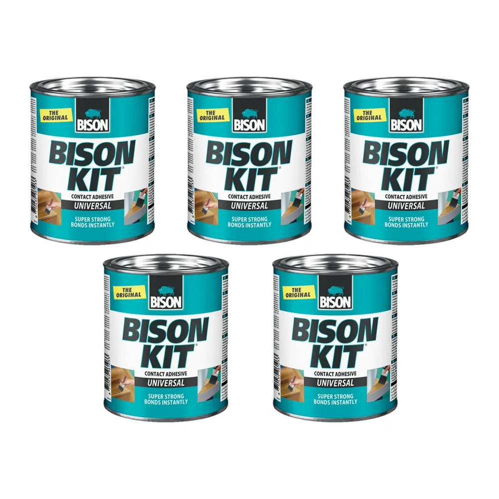 Bison Kit Universal Contact Adhesive Glue, Super Strong, Liquid, 650ml, 5 pcs