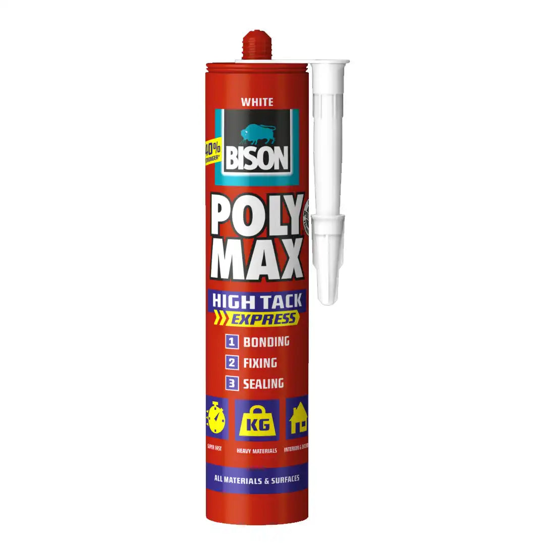 Bison Poly Max High Track Express 440g - White
