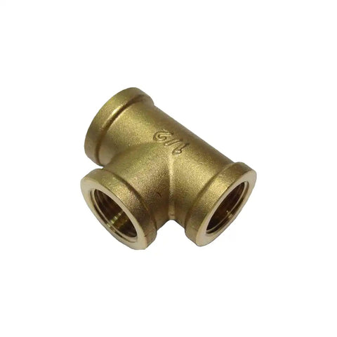 Brass Female Tee - 0.5 Inch