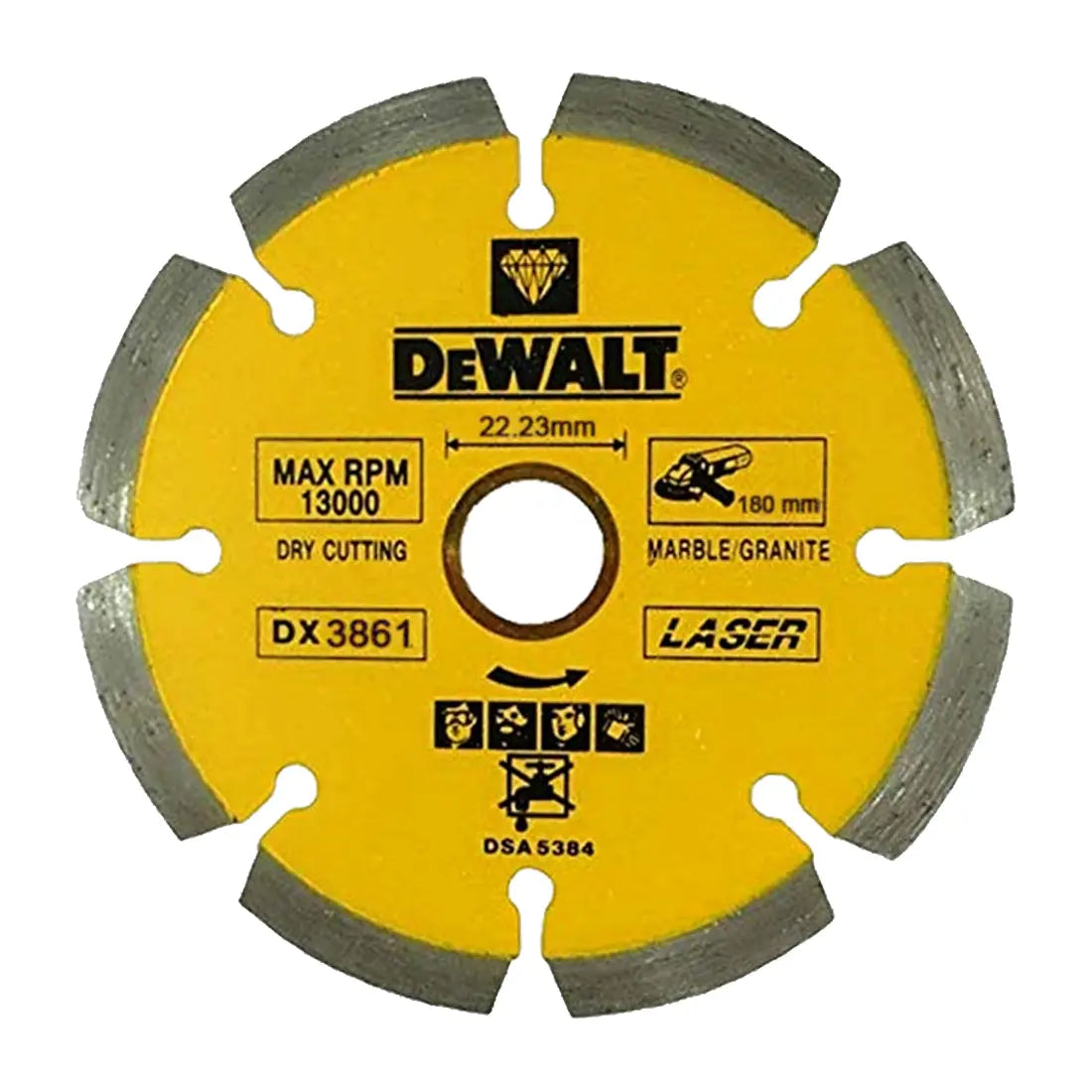 Dewalt DX3861 Marble & Granite Cutting Diamond Blade 180 mm