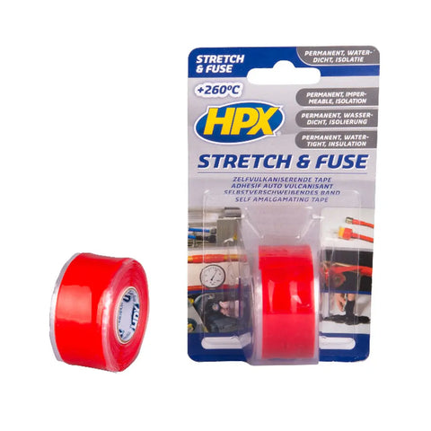 HPX SO2503 Stretch & Fuse Insulation Tape 25mm x 3m - Red