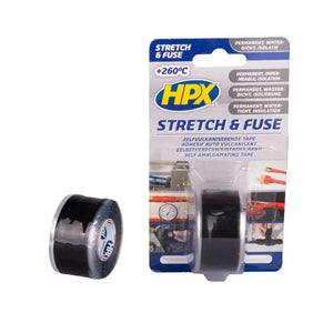 HPX SZ2503 Stretch & Fuse Insulation Tape 25mm x 3m Black