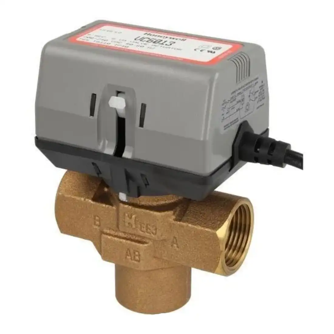 Honeywell VC6013ME6000T Motorized Valve Actuator, 3 Way, 1/2 inch