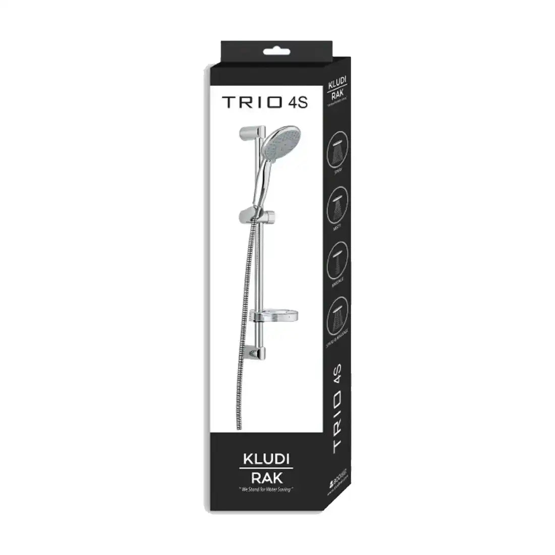Kludi Rak RAK42005T Trio 4S 4-Speed Shower Set - Chrome