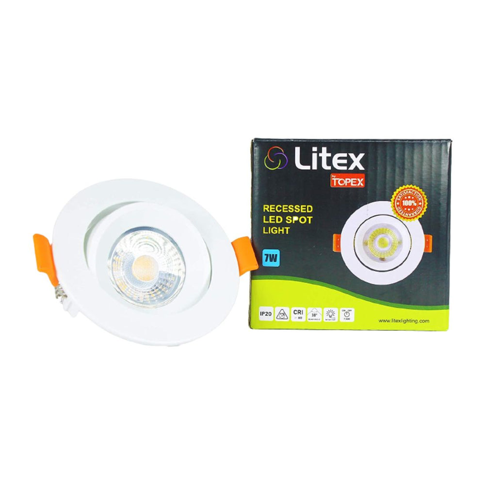 Litex SP7/LTX 7W Recessed LED Spot Light - Daylight