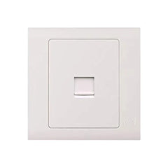 MK Essentials MV428WHI 1G RJ45 CAT6 Single Port Data Outlet Socket - White - Slide 1